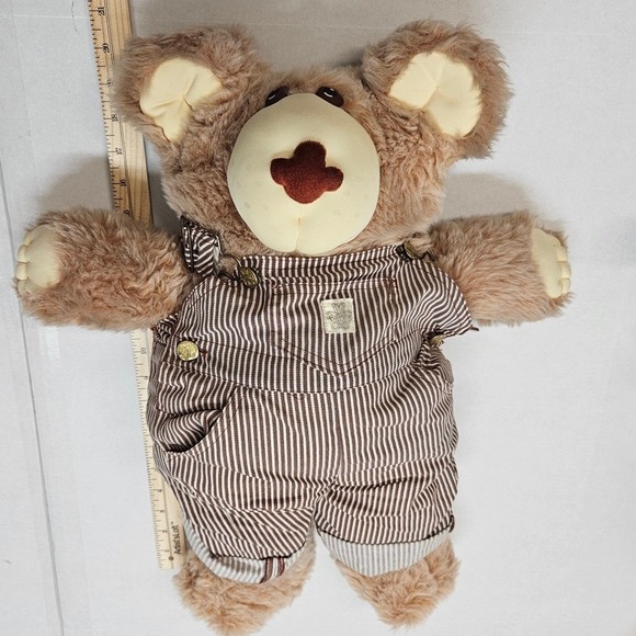 Vintage 1984 Furskins Dudley 22" Teddy Bear Overalls Plush‎ Stuffed Animal - Picture 3 of 14